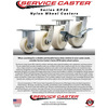 Service Caster 4 Inch Kingpinless Nylon Wheel Caster Brakes 2 Rigid, 2PK SCC-KP30S420-NYR-SLB-2-R-2